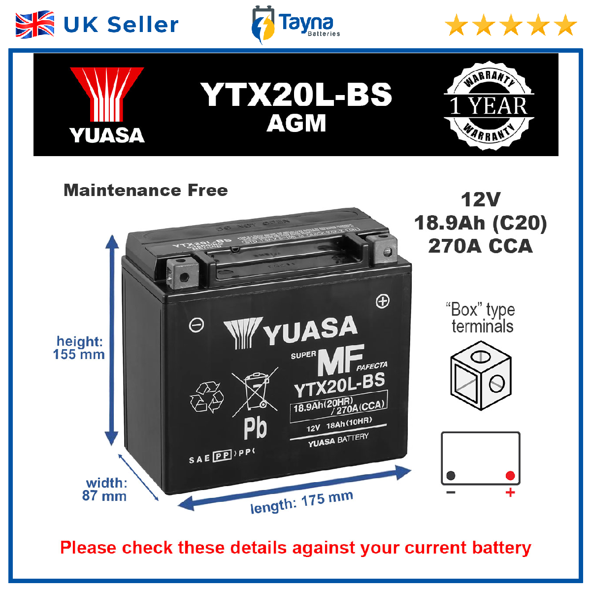 Motorcycle Battery for Kawasaki Jet Ski JH JS JT 750 800 900  Genuine YUASA