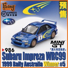 MINI GT 1:64 Impreza WRC99 1999 Rally Australia Winner #5 Car