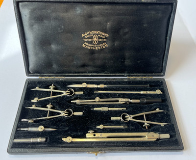 Vintage A G Thornton Techset Serie Technisches Zeichenset mit Koffer