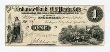 1862 $1 The Michigan City and South Bend Plank Road Co. - INDIANA Note