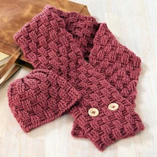 Herrschners® Rosalie Hat & Cowl Crochet Kit