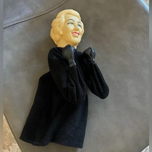 1997 Accoutrements Margaret Thatcher Puppet Doll Rubber Head Satire Toy vintage