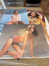 3 Vintage Original 1970s Posters Farrah Fawcett - Bo Derek -Cheryl Ladd Trifecta