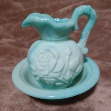 Avon 70's Skin So Soft Bath Oil Pitcher And Bowl Set 4.5"x5