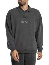 Image of HUGO Men's Delwy Collar Sweatshirt, Grey
