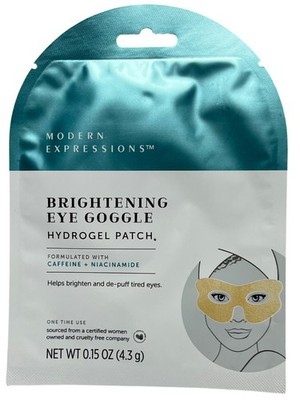Lot of 6 Modern Expressions Bright Eye Goggle Hydrogel Patch Caffeine Niacinamid
