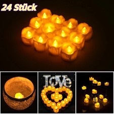 24 Stück LED Teelichter mit Batterie elektri...