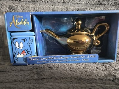 DISNEY ALADDIN GENIE & LAMP Kitchen Storage Creamer Set NEW IN ORIGINAL BOX VTG 