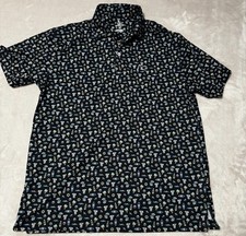 Rhoback Performance Golf Polo Shirt Black The Beach Bar Neon Men  s Medium