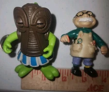 Lot Of 2 Teddy Ruxpin Worlds Of Wonder PVC Figures Gutang & Newton Gimmick 1986