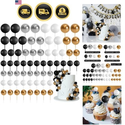75 Pieces Cake Balls Topper Decorations Foam Cupcake Topper Mini Balloon Cake...