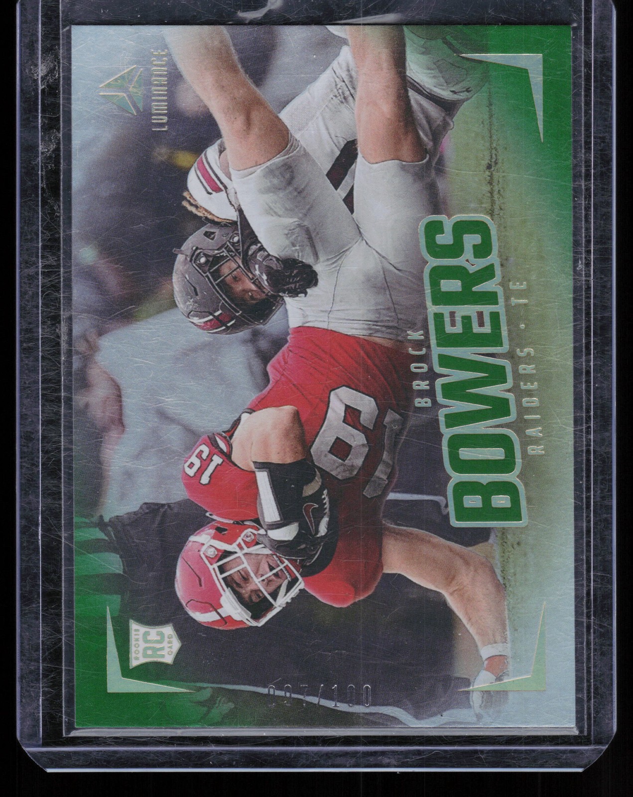 2024 Panini Luminance #186 Brock Bowers Green #/100