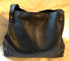 AMERICAN LEATHER CO. Black Leather LIBERTY Tote Bag Purse Handbag-NICE