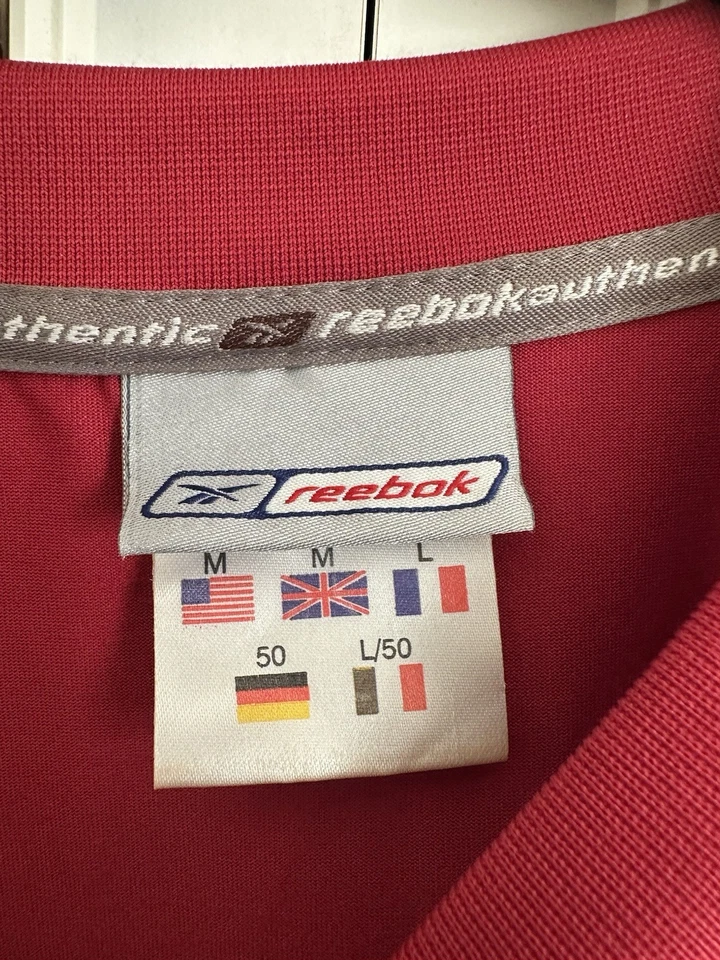 Reebok Men's Red Short Sleeve Crew Neck T-Shirt Size M Polyester Jersey - image 4 of 4