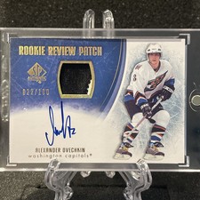 2007-08 UD Sp Authentic Rookie Review Patch Auto ALEXANDER OVECHKIN /100 🔥