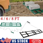 4/6/8 FT Drag Harrow Driveway Grader Tow Behind Rake Land Leveler with 6FT Chain