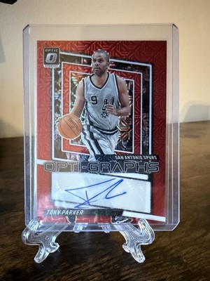 Tony Parker Auto 2023 Panini Donruss Optic Choice Opti-graphs Spurs HOF Auto 