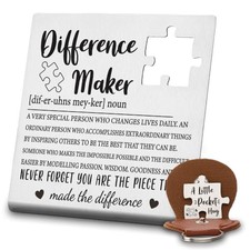 Gift, Inspirational Pocket Hug Stainless Steel Plaque, You Are Difference Maker