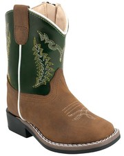 Old West Toddler Boys' Western Boot - Broad Square Toe - BSI2003