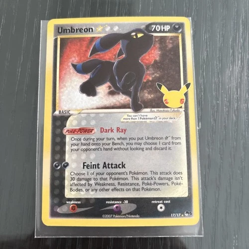 Pokémon TCG Umbreon Gold Star 17/17 Celebrations  Holo FRESH PULL MINT