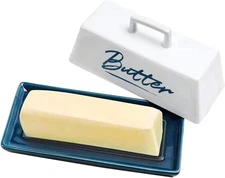 Butter dish with lid , butter dish container for countertop one stick of butter.