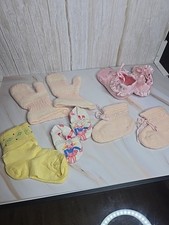 Lot Of Handmade Mittons Booties Shoes