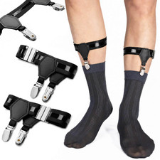 Stay Gent Mens Sock Suspenders Enhanced Non-Slip Silicone Design 2 Pcs Sock