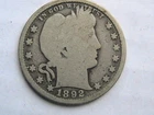 1892-O BARBER QUARTER