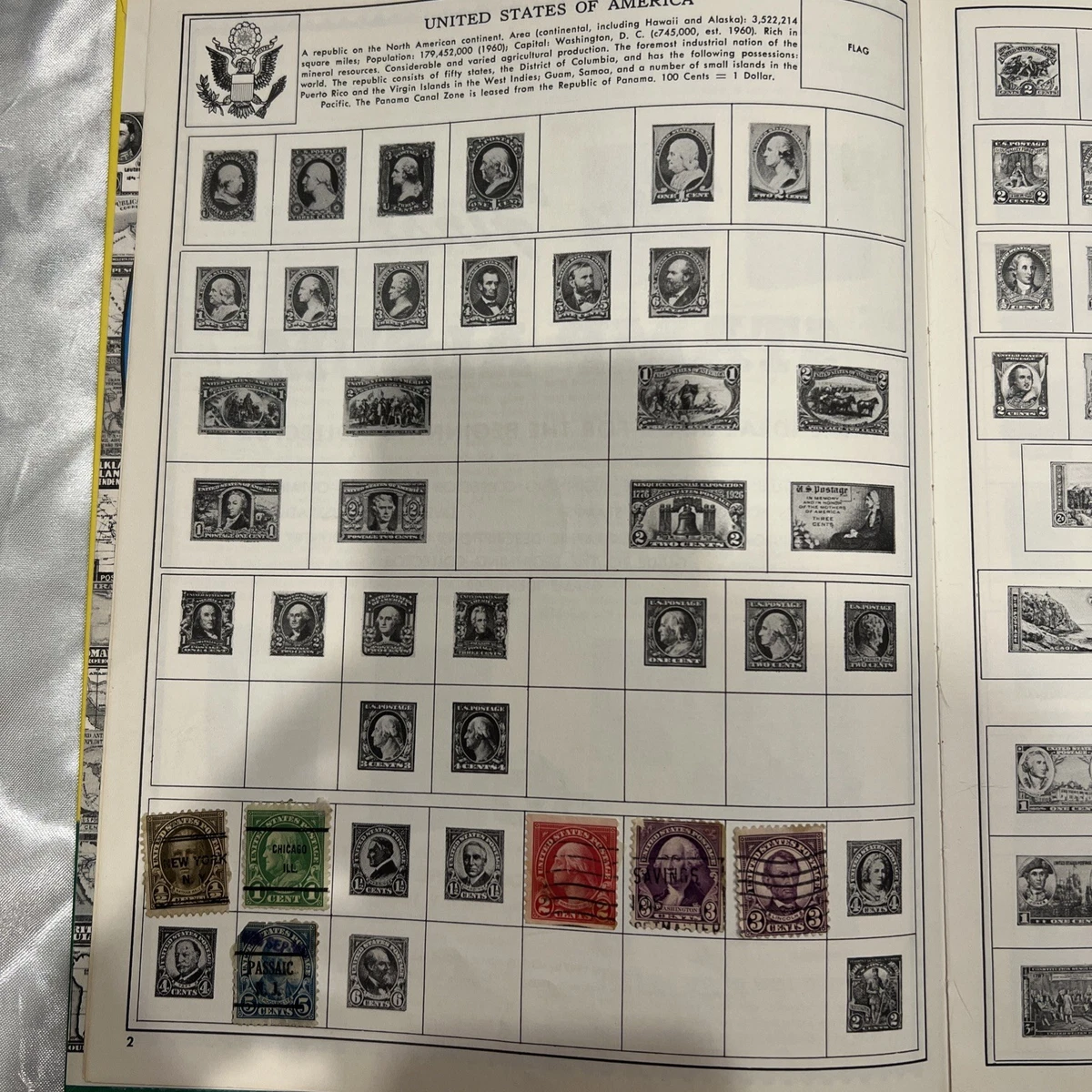 My First Stamp Album Vintage 1960 Minkus Publications Includes Over 125 Stamps