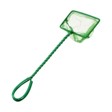 1Pc Wire Handle Aquarium Fish Net, Green Fishing Net Tackle Shrimp Nylon Mesh Ne