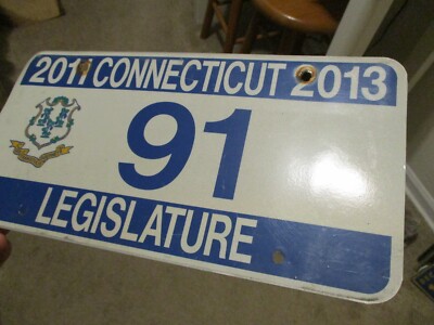 A++ LOW # 91  2011-2013 EXPIRED 3 YEARS CONNECTICUT LEGISLATURE LICENSE PLATE