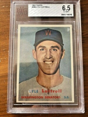 1957 Topps Baseball Card #386 Lyle Luttrell BVG 6.5 | eBay