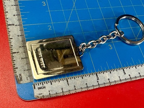 Nine West rechteckiger Edelstahl Schlüsselanhänger Schlüsselring Kette Anhänger Anhänger - Bild 6 von 10