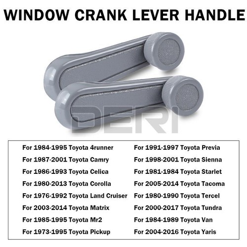 2x Window Winder Handle For TOYOTA LAND CRUISER For Tacoma for Yaris for Corolla - Picture 8 of 11