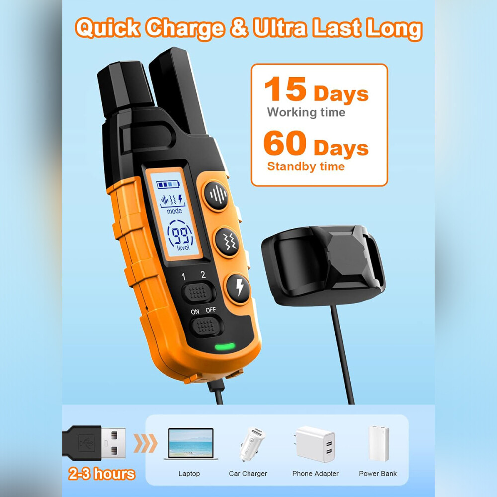 Hund Ausbildung Stromschlag Erziehungshalsband Hunde Vibration Ton e-Shock-1000m