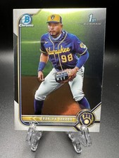 2022 Bowman Chrome 1st #BCP-15 Branlyn Jaraba Prospects Rookie Card BREWERS