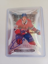 Rafael Harvey-Pinard Signed Ovation Rookie Signature Auto Autograph Canadiens Rc