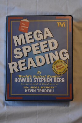 Mega Speed Reading by Howard Stephen Berg (Cassette tapes, VHS, & Workbook Set)