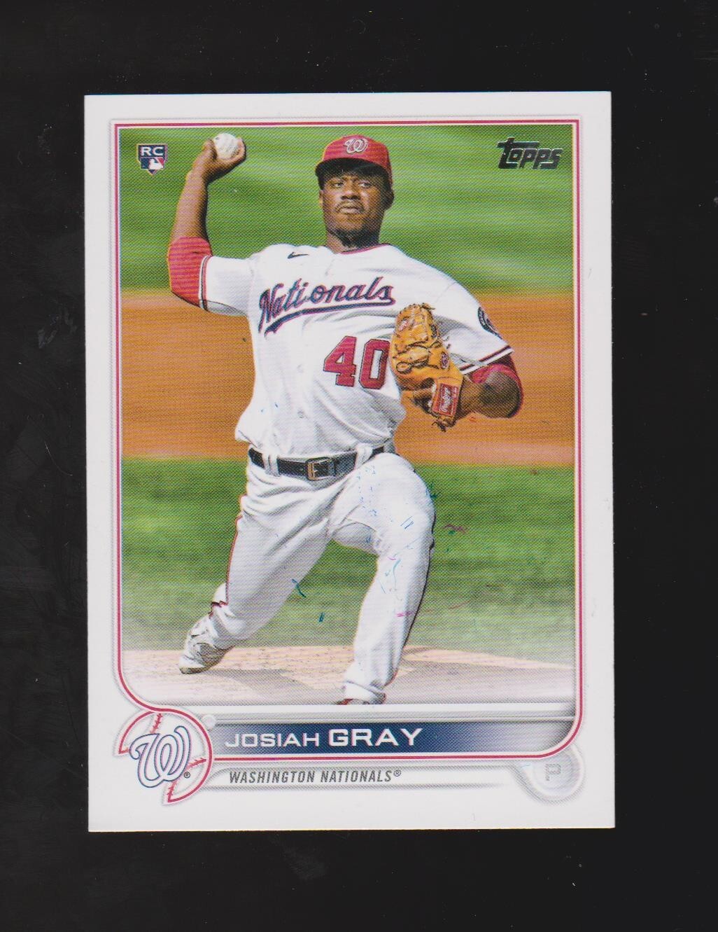 2022 Topps #43 Josiah Gray rookie card, Washington Nationals
