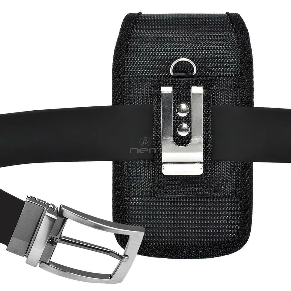 Black Vertical Rugged Belt Clip Case Pouch Holster Cover With 20 DIFFERENT SIZES - Image 3 of 4