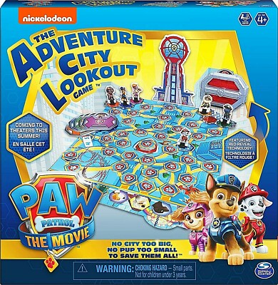 Paw Patrol Der Film: Die Abenteuerstadt Aussicht Brettspiel Neu Kinder Weihnachten Spielzeug 4+