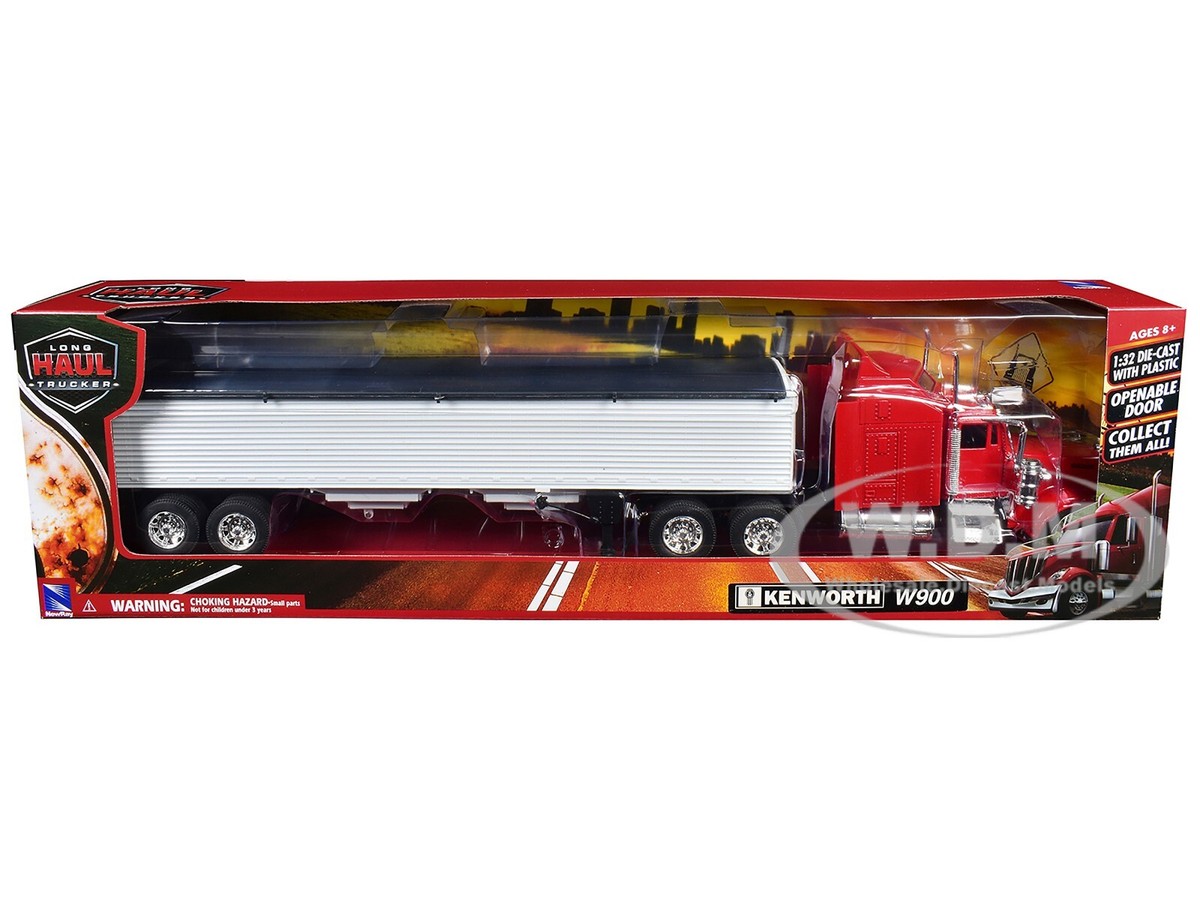 KENWORTH W900 GRAIN TRUCK RED & WHITE 1/32 DIECAST MODEL BY NEW
