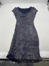 Windsor Womens Dress Short Sleeve Navy Blue Shimmer Size Extra Small - Pre-Owned