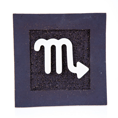 Scorpio Star Sign - Horoscope, Handmade Ceramic & Porcelain Wall Decor, 6x6''