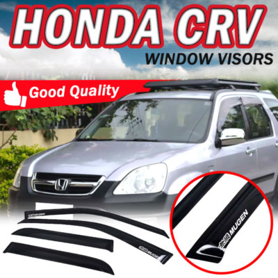 Fits 02-06 Honda CRV CR-V 4Dr SUV Smoke Slim Style Window Visors Rain Deflector