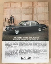 Jaguar Series III car ad 1981 originl vintage print 1980s retro auto photo black
