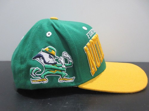 Notre Dame Fighting Irish Hat Cap Snap Back Green Yellow Football Zephyr Mens - Picture 5 of 9
