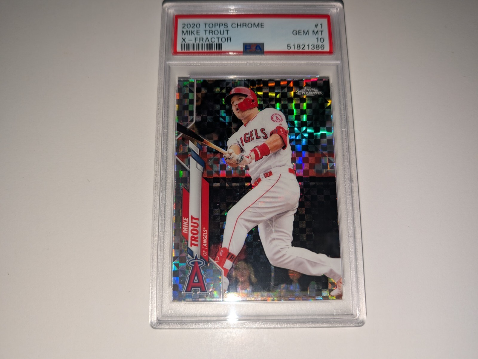 2020 TOPPS CHROME MIKE TROUT #1 X-FRACTOR REFRACTOR PSA 10