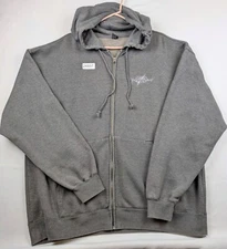 Thunderhead Hoodie Men's 2XL Gray Fleece Lined Drawstring Long Sleeve Full-Zip