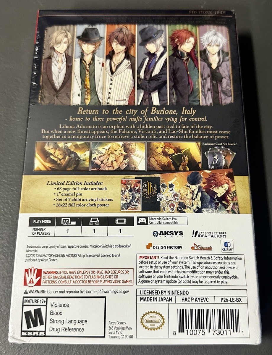 ピオフィ Episodio1926 限定版 Switch Amazon.com: Piofiore: Episodio 1926 Limited Edition